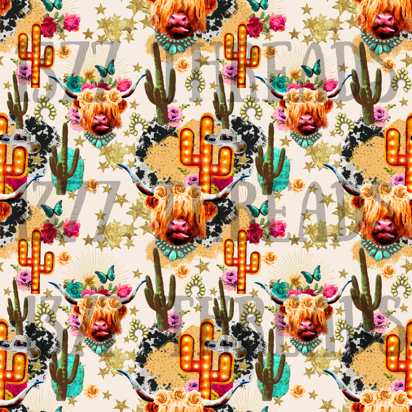 Cactus Cow Fringe Skirt