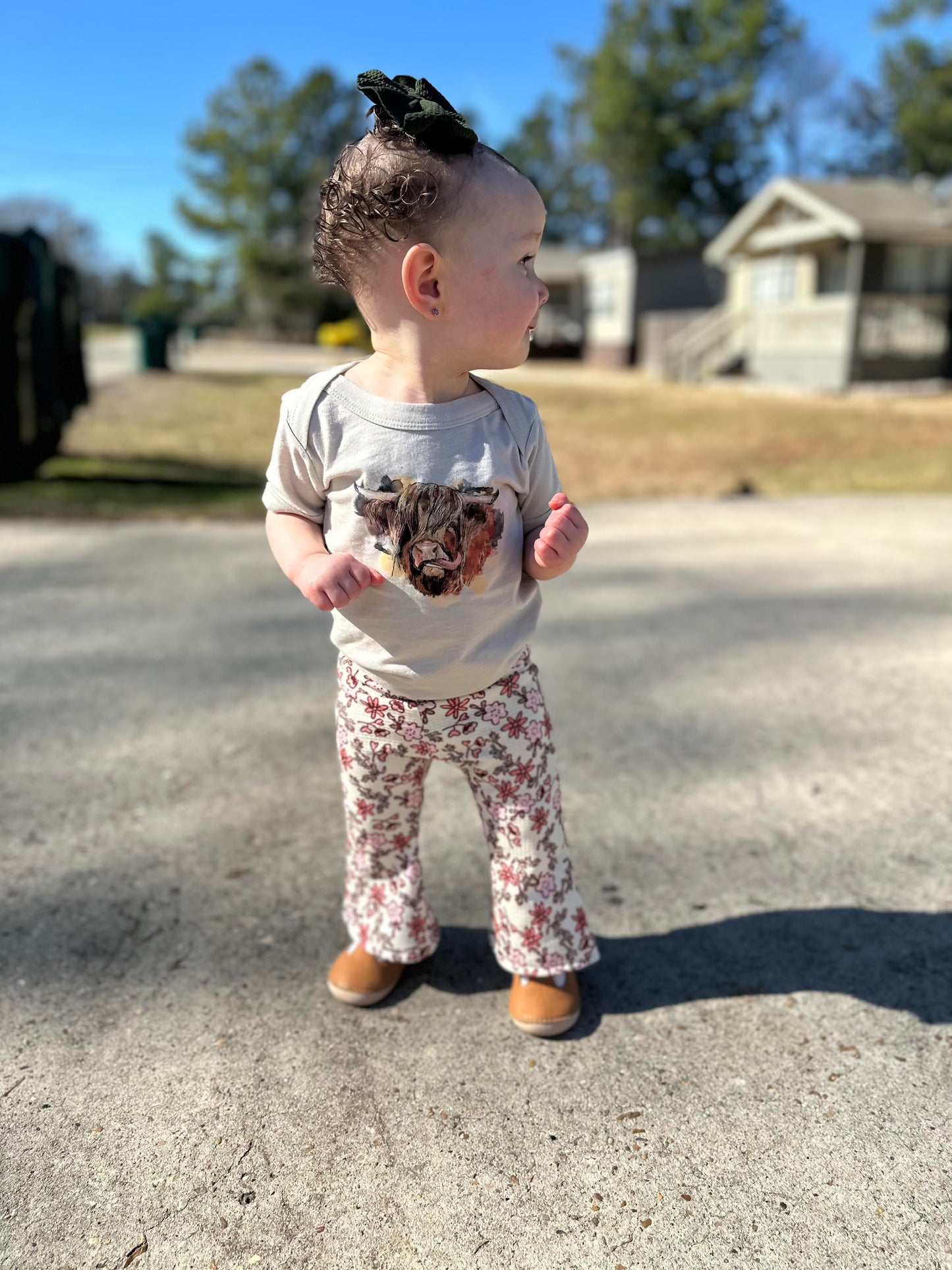 Sage Floral Flares, Made to Order