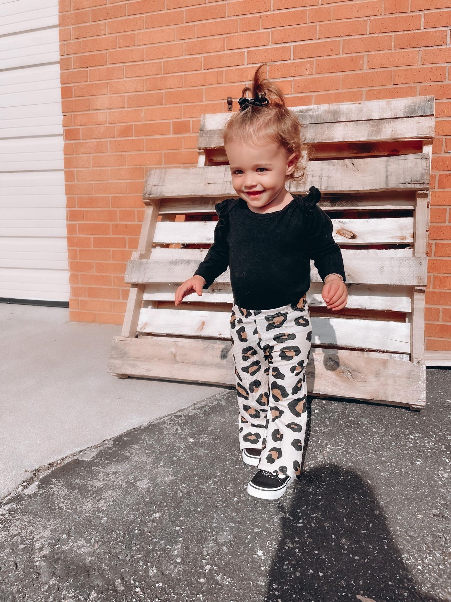 Cream Leopard Flares
