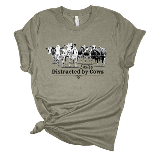 Distracted By Cows Kids Tee