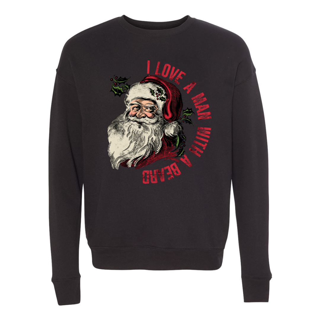 RTS: Man with a Beard Graphic Crewneck (Adult Sizing)