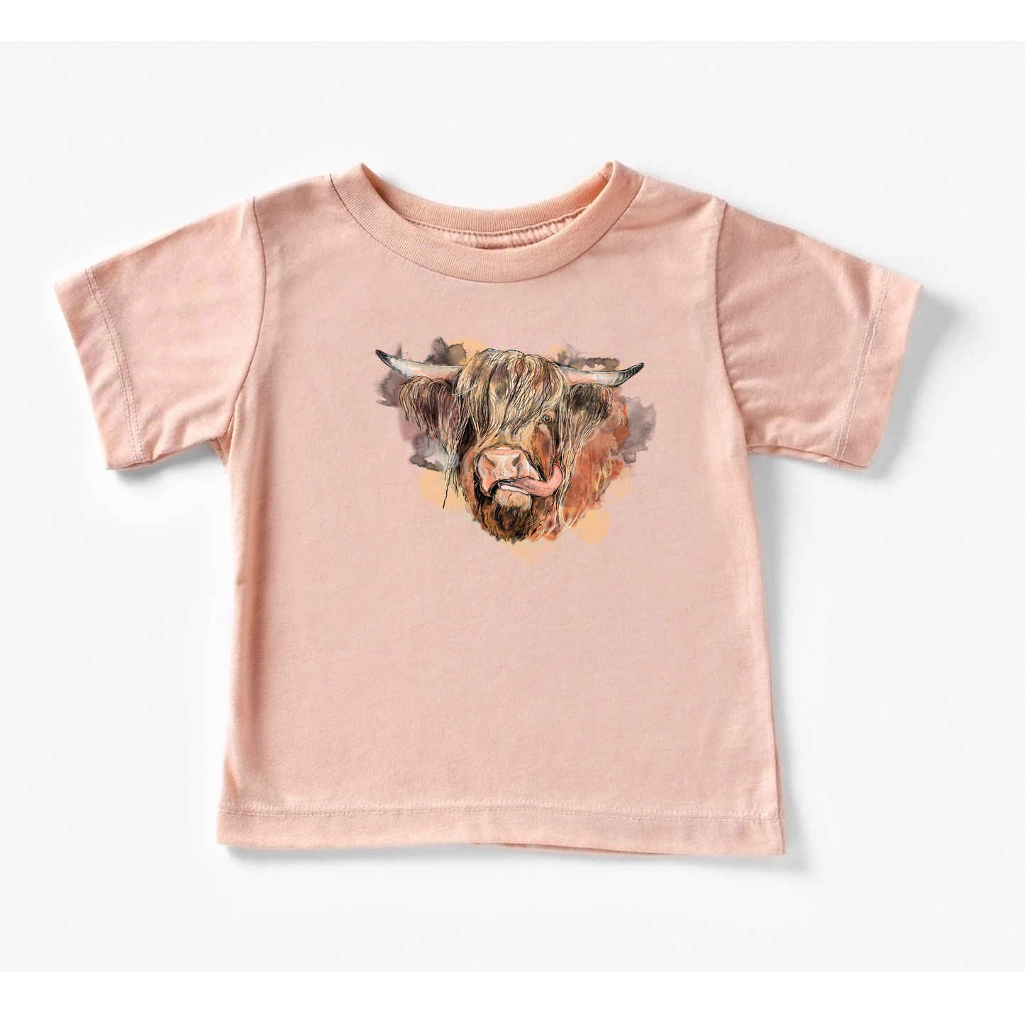 Peach Longhorn Tee