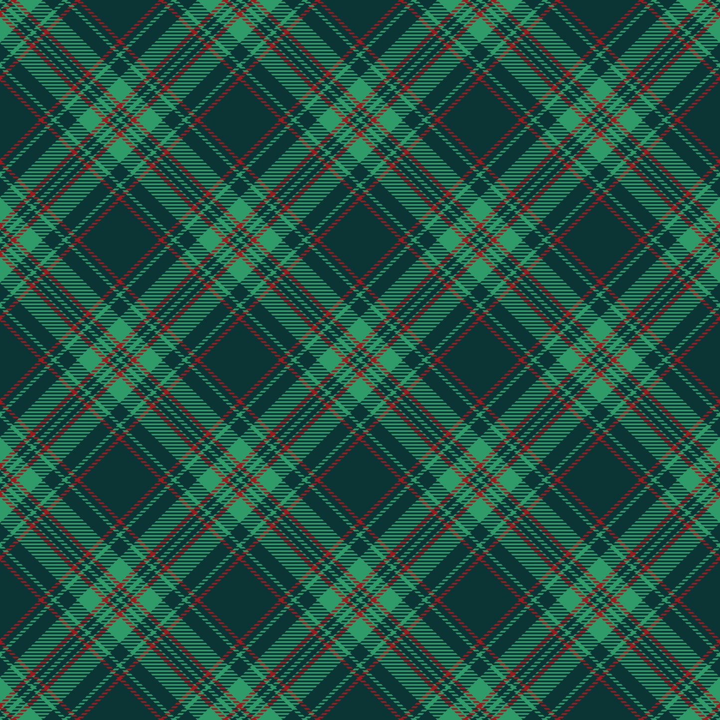 Green Plaid Skater Skirt
