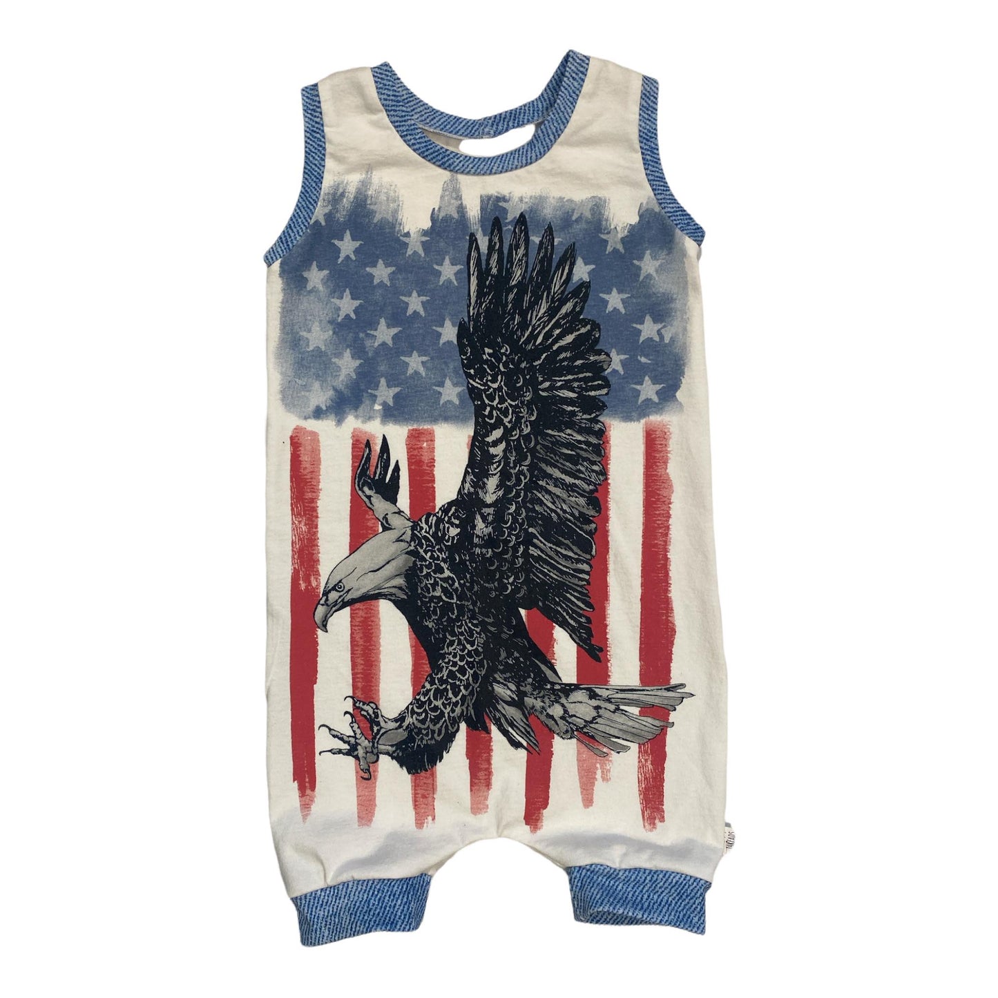 Eagle Upcycled No Snap Shorts Romper