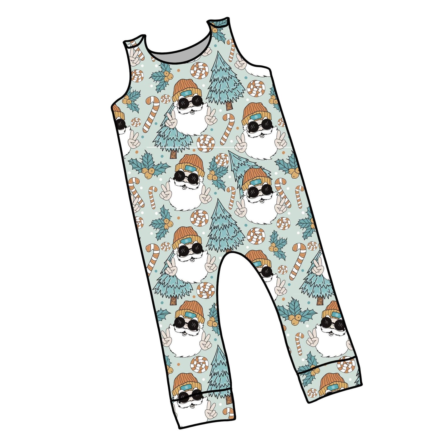 Hippie Santa Overall Romper
