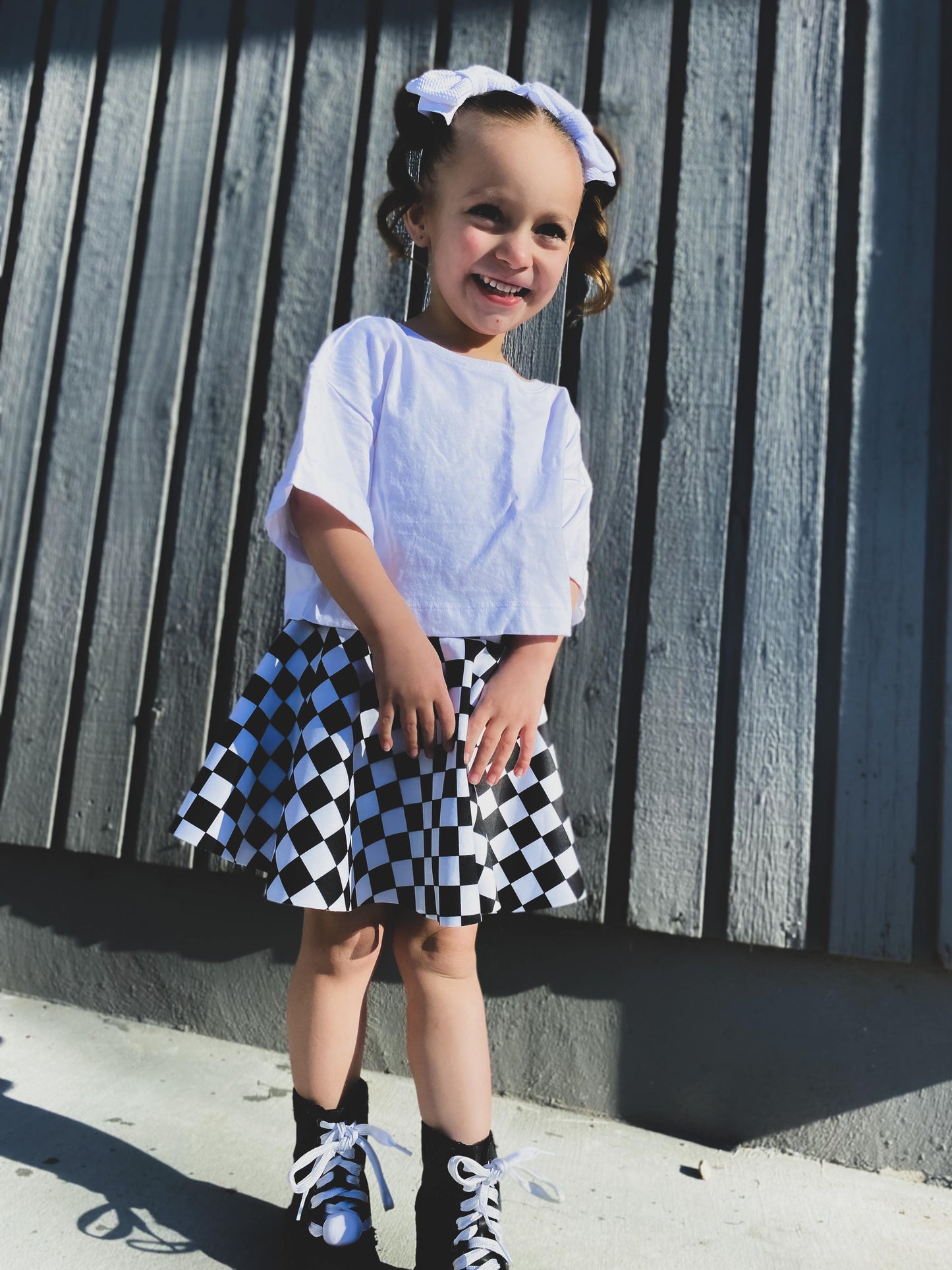 Checkered Skater Skirt