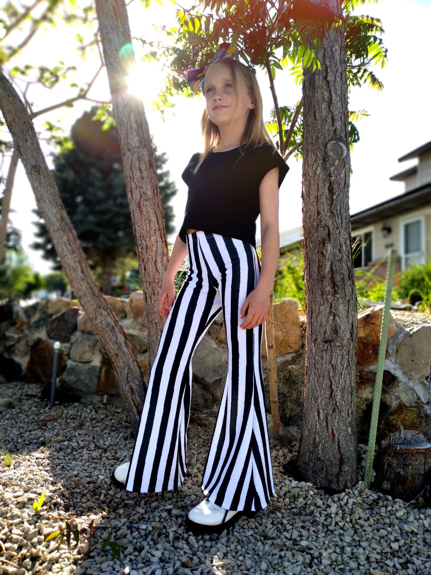 Blk/Wht Striped Flares