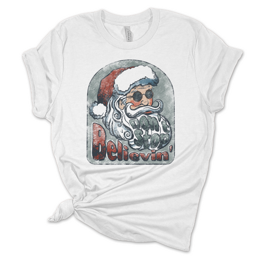 Believin' Santa Graphic Tee (Adult Sizes)