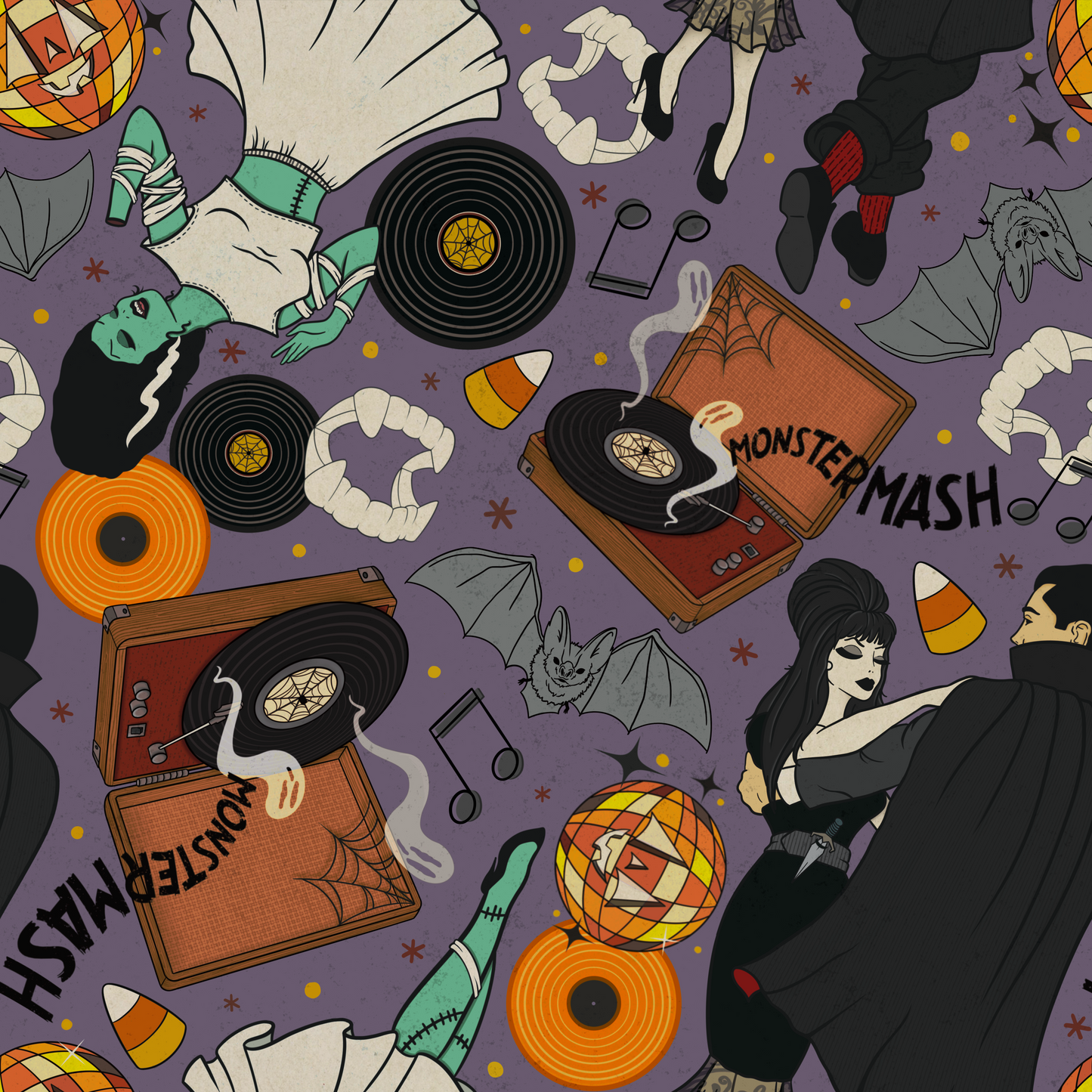 RTS: Monster Mash Pleated Bell Bottoms