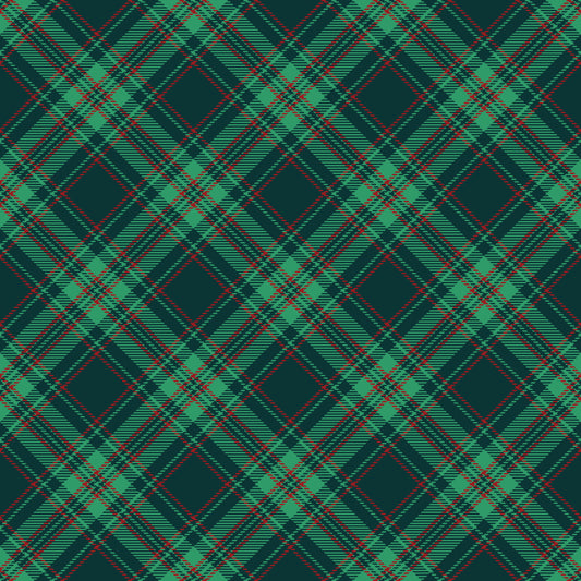 Green Plaid Skater Skirt