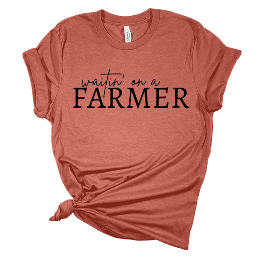 RTS: Waitin on a Farmer Graphic Tee (Adult Sizing)