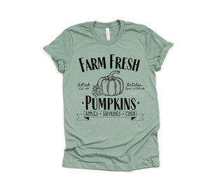 RTS: Farm Fresh Pumpkins, Adult Graphic Tee