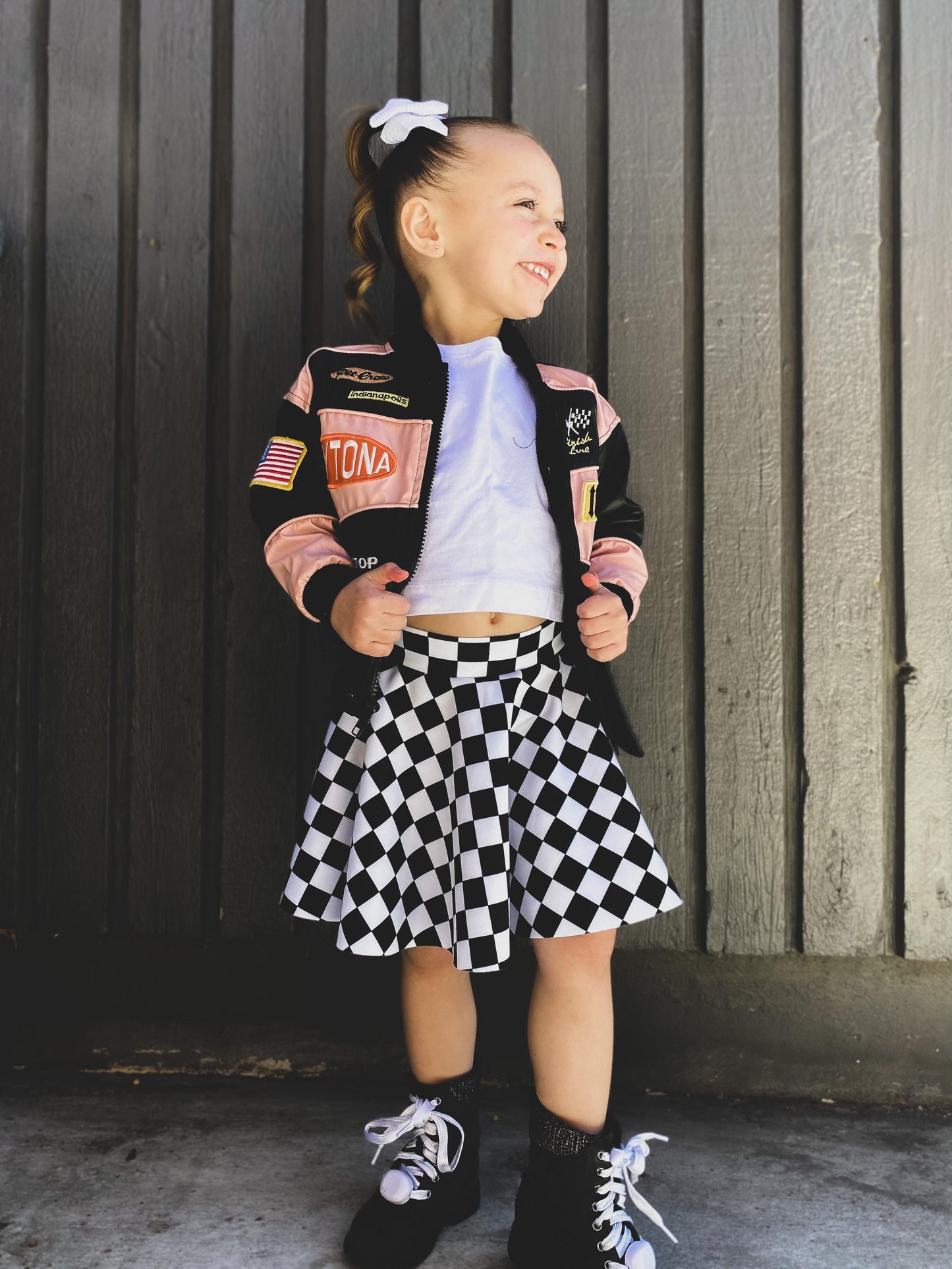 Checkered Skater Skirt